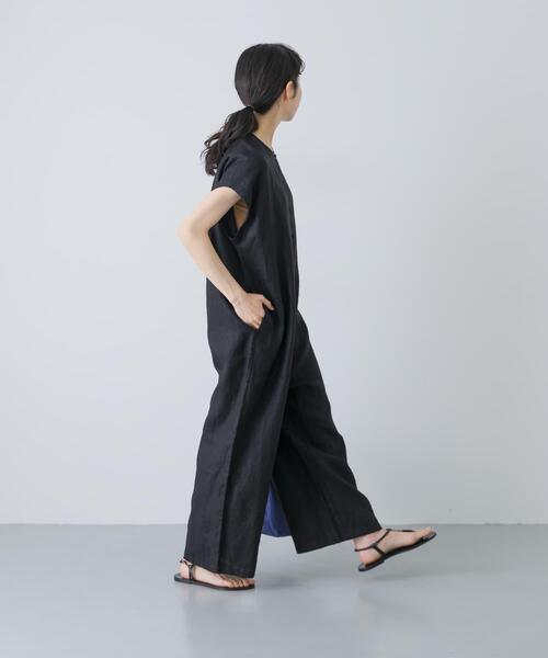かぐれ（カグレ）の「『2サイズ展開』リネンオールインワン（その他パンツ・レディース・チャコールグレー/ブラック・0/1）」の17枚目の写真