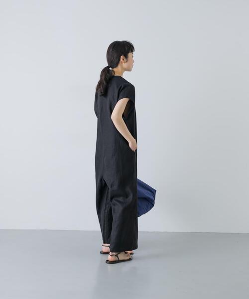 かぐれ（カグレ）の「『2サイズ展開』リネンオールインワン（その他パンツ・レディース・チャコールグレー/ブラック・0/1）」の18枚目の写真