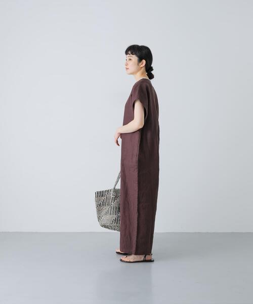 かぐれ（カグレ）の「『2サイズ展開』リネンオールインワン（その他パンツ・レディース・チャコールグレー/ブラック・0/1）」の4枚目の写真