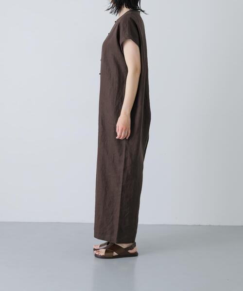かぐれ（カグレ）の「『2サイズ展開』リネンオールインワン（その他パンツ・レディース・チャコールグレー/ブラック・0/1）」の7枚目の写真