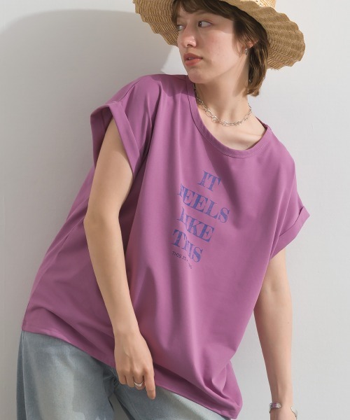 le colis(ルコリ)の「ロゴ プリント 半袖 プルオーバー(Tシャツ/カットソー・レディース・ピンク/チャコールグレー/ホワイト系その他/オフホワイト・FREE)」の4枚目の写真