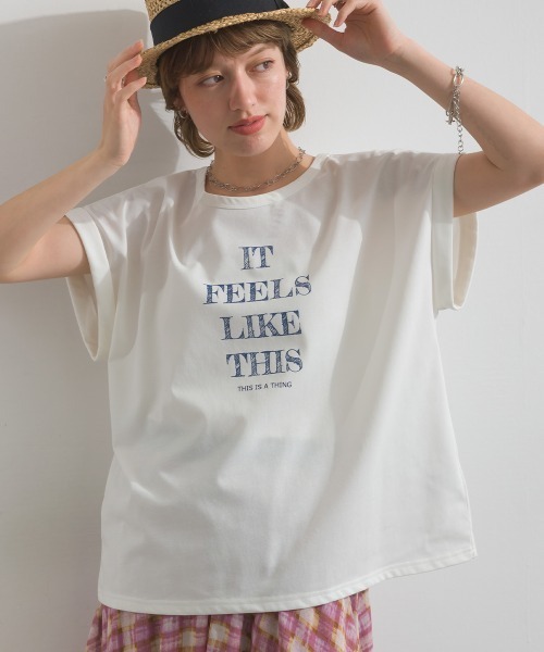 le colis(ルコリ)の「ロゴ プリント 半袖 プルオーバー(Tシャツ/カットソー・レディース・ピンク/チャコールグレー/ホワイト系その他/オフホワイト・FREE)」の10枚目の写真