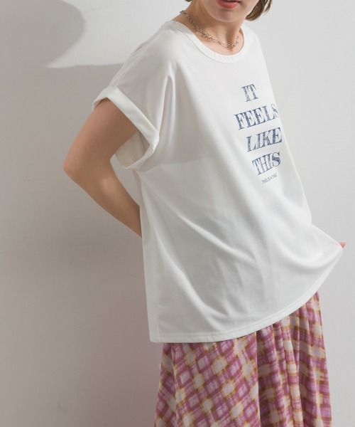 le colis(ルコリ)の「ロゴ プリント 半袖 プルオーバー(Tシャツ/カットソー・レディース・ピンク/チャコールグレー/ホワイト系その他/オフホワイト・FREE)」の13枚目の写真