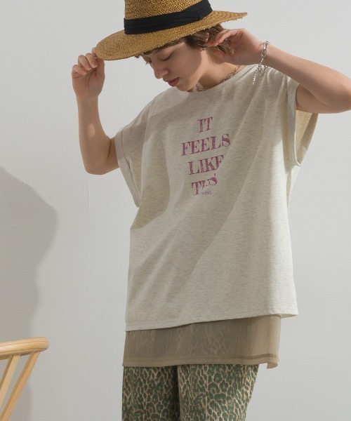 le colis(ルコリ)の「ロゴ プリント 半袖 プルオーバー(Tシャツ/カットソー・レディース・ピンク/チャコールグレー/ホワイト系その他/オフホワイト・FREE)」の18枚目の写真