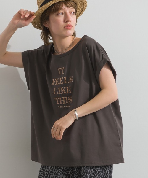 le colis(ルコリ)の「ロゴ プリント 半袖 プルオーバー(Tシャツ/カットソー・レディース・ピンク/チャコールグレー/ホワイト系その他/オフホワイト・FREE)」の6枚目の写真