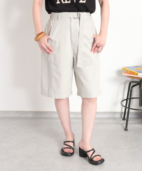 cepo(セポ)の「硫化染めデニムバミューダパンツ(デニムパンツ・レディース・ネイビー/グレー・S/M)」の2枚目の写真