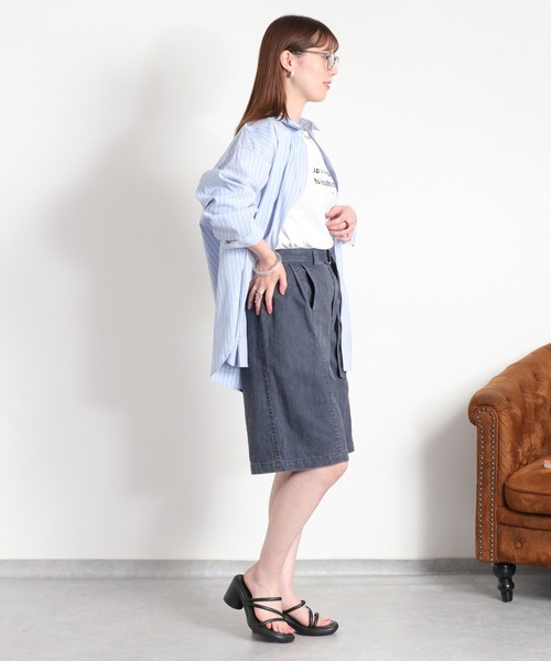 cepo(セポ)の「硫化染めデニムバミューダパンツ(デニムパンツ・レディース・ネイビー/グレー・S/M)」の9枚目の写真