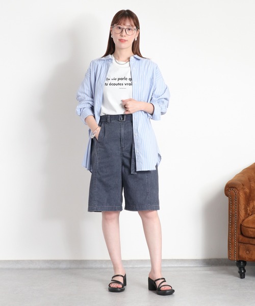 cepo(セポ)の「硫化染めデニムバミューダパンツ(デニムパンツ・レディース・ネイビー/グレー・S/M)」の6枚目の写真