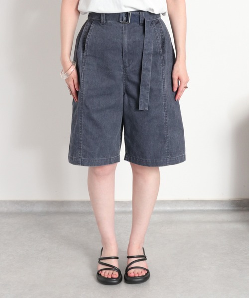 cepo(セポ)の「硫化染めデニムバミューダパンツ(デニムパンツ・レディース・ネイビー/グレー・S/M)」の12枚目の写真