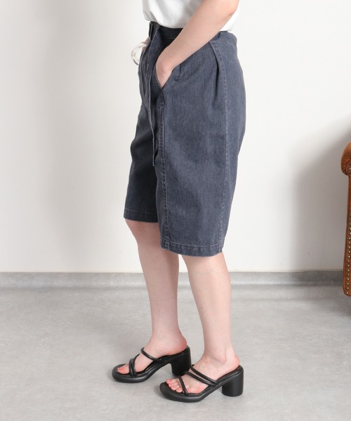 cepo(セポ)の「硫化染めデニムバミューダパンツ(デニムパンツ・レディース・ネイビー/グレー・S/M)」の14枚目の写真