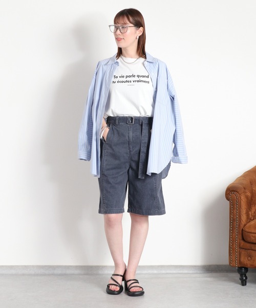 cepo(セポ)の「硫化染めデニムバミューダパンツ(デニムパンツ・レディース・ネイビー/グレー・S/M)」の10枚目の写真