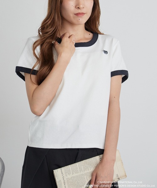 ANGEL BLUE(エンジェルブルー)の「【ANGEL BLUE】別注 エンジェルブルー ワンポイント リンガーTシャツ(Tシャツ/カットソー・レディース・ブラック/ピンク/ホワイト・FREE)」の16枚目の写真