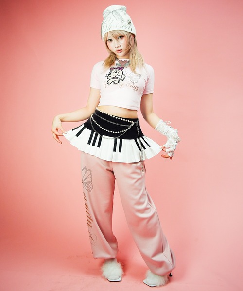 GALFY(ガルフィー)の「Candy Galfy-ピカピカギャルちゃんバタフライチビTee(Tシャツ/カットソー・レディース・ブラック/ホワイト/ピンク・FREE)」の21枚目の写真