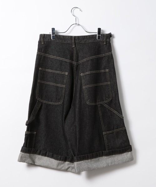 LAND MUSEUM（ランドミュージアム）の「LAND MUSEUM／ワイドペインターショートパンツ（デニムパンツ・メンズ・ネイビー・LARGE/MEDIUM）」の15枚目の写真