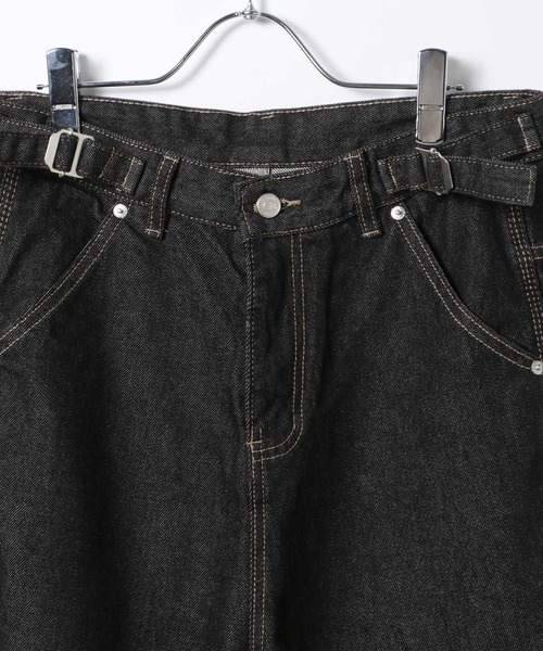 LAND MUSEUM（ランドミュージアム）の「LAND MUSEUM／ワイドペインターショートパンツ（デニムパンツ・メンズ・ネイビー・LARGE/MEDIUM）」の16枚目の写真