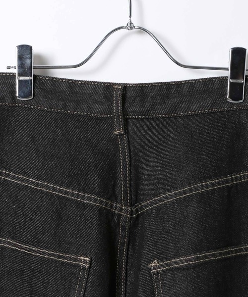 LAND MUSEUM（ランドミュージアム）の「LAND MUSEUM／ワイドペインターショートパンツ（デニムパンツ・メンズ・ネイビー・LARGE/MEDIUM）」の3枚目の写真