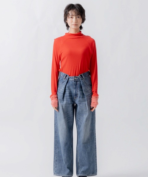 WHYTO.(ホワイト)の「「WHYTO. / ホワイト」front button turtleneck(Tシャツ/カットソー・レディース・ライム/レッド/オフホワイト/ブラック・36/38)」の9枚目の写真