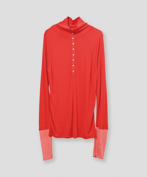 WHYTO.(ホワイト)の「「WHYTO. / ホワイト」front button turtleneck(Tシャツ/カットソー・レディース・ライム/レッド/オフホワイト/ブラック・36/38)」の12枚目の写真