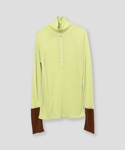 WHYTO.(ホワイト)の「「WHYTO. / ホワイト」front button turtleneck(Tシャツ/カットソー・レディース・ライム/レッド/オフホワイト/ブラック・36/38)」の14枚目の写真
