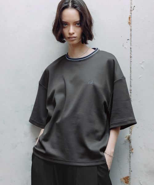 ROCHEM(ローシェン)の「鹿の子ポンチクルーネックTシャツ【接触冷感】(Tシャツ/カットソー・メンズ・チャコールグレー/ホワイト/ワインレッド/ブラック・L/XS/S/M)」の1枚目の写真