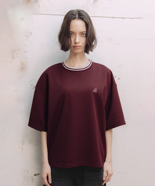 ROCHEM(ローシェン)の「鹿の子ポンチクルーネックTシャツ【接触冷感】(Tシャツ/カットソー・メンズ・チャコールグレー/ホワイト/ワインレッド/ブラック・L/XS/S/M)」の9枚目の写真