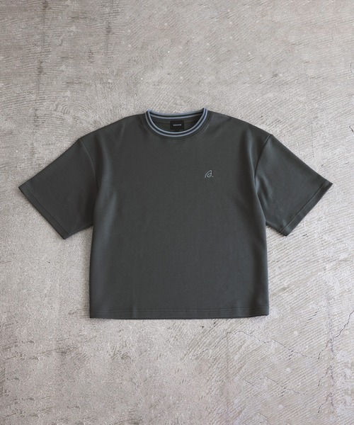 ROCHEM(ローシェン)の「鹿の子ポンチクルーネックTシャツ【接触冷感】(Tシャツ/カットソー・メンズ・チャコールグレー/ホワイト/ワインレッド/ブラック・L/XS/S/M)」の7枚目の写真