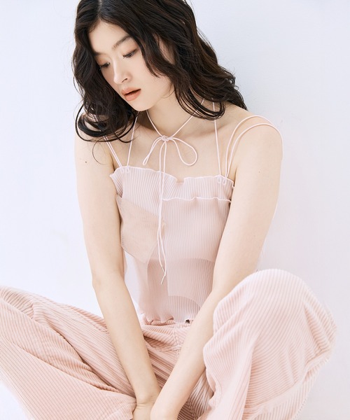 kotohayokozawa(コトハヨコザワ)の「【kotohayokozawa/コトハヨコザワ】《STUDIOUS別注》シアーラメキャミソール(キャミソール・レディース・アイボリー/ピンク/ネイビー/ブルー・FREE)」の18枚目の写真