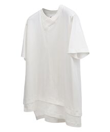 DGNAK（ディグナク）の「サイレンレイヤールーズクルーネックTシャツ（アイボリー）（Tシャツ/カットソー）」
