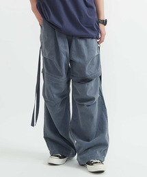 2WAY DETACHABLE DENIM WIDE CARGO PANTS