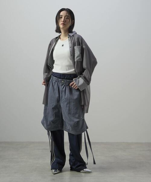 CONVERSE TOKYO(コンバーストウキョウ)の「2WAY DETACHABLE DENIM WIDE CARGO PANTS(デニムパンツ・レディース・杢グレー/インディゴブルー/ブラック・SMALL/MEDIUM)」の5枚目の写真
