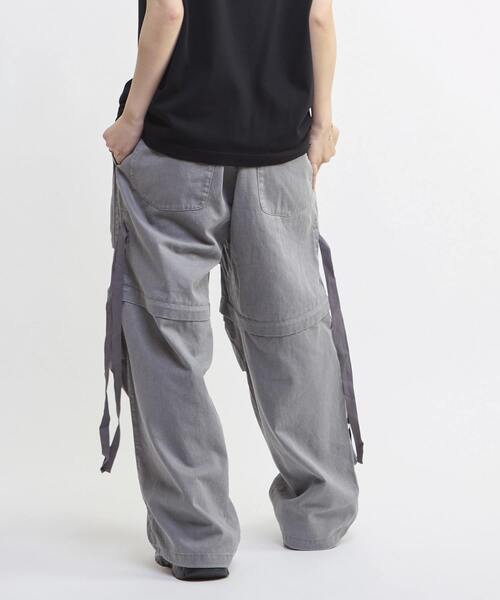 CONVERSE TOKYO(コンバーストウキョウ)の「2WAY DETACHABLE DENIM WIDE CARGO PANTS(デニムパンツ・レディース・杢グレー/インディゴブルー/ブラック・SMALL/MEDIUM)」の8枚目の写真