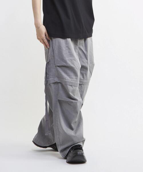 CONVERSE TOKYO(コンバーストウキョウ)の「2WAY DETACHABLE DENIM WIDE CARGO PANTS(デニムパンツ・レディース・杢グレー/インディゴブルー/ブラック・SMALL/MEDIUM)」の9枚目の写真