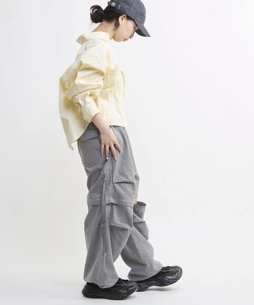 CONVERSE TOKYO(コンバーストウキョウ)の「2WAY DETACHABLE DENIM WIDE CARGO PANTS(デニムパンツ・レディース・杢グレー/インディゴブルー/ブラック・SMALL/MEDIUM)」の12枚目の写真