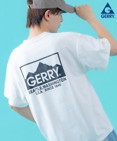 En serio TOKYO(エンソリオトーキョー)の「【GERRY】ボックスロゴバックプリント半袖Tシャツ 62-8099G-NJ(Tシャツ/カットソー・メンズ・ホワイト/ブラック・X-LARGE/MEDIUM)」の2枚目の写真
