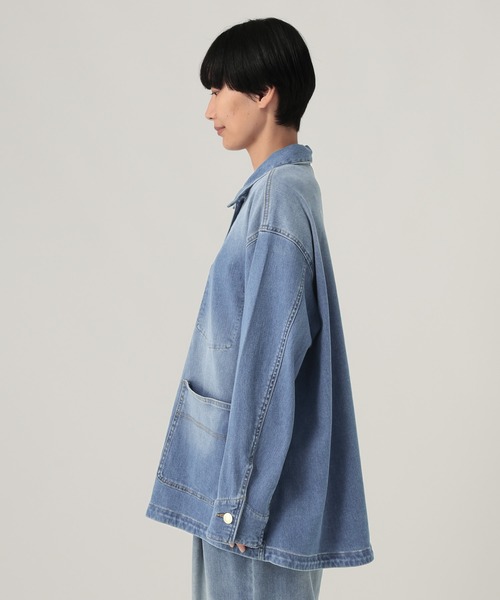 Elura（エルーラ）の「大人デニムカバーオール/881667（デニムジャケット・レディース・ブルー/オフホワイト・FREE）」の19枚目の写真