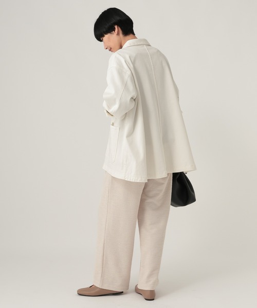 Elura（エルーラ）の「大人デニムカバーオール/881667（デニムジャケット・レディース・ブルー/オフホワイト・FREE）」の4枚目の写真