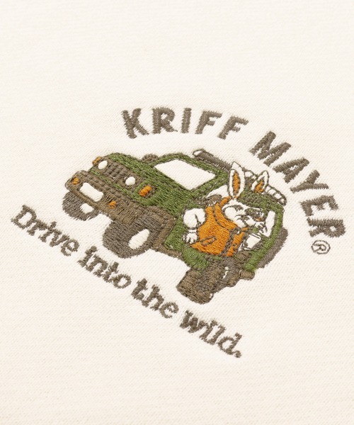 KRIFF MAYER（クリフメイヤー）の「裏起毛クルー(クリフラビット)（スウェット・メンズ・グレー/カラフル/ネイビー/チャコール/オフホワイト/イエロー・X-LARGE/LARGE/MEDIUM）」の7枚目の写真