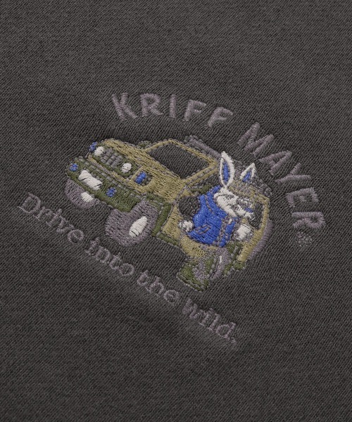 KRIFF MAYER（クリフメイヤー）の「裏起毛クルー(クリフラビット)（スウェット・メンズ・グレー/カラフル/ネイビー/チャコール/オフホワイト/イエロー・X-LARGE/LARGE/MEDIUM）」の9枚目の写真