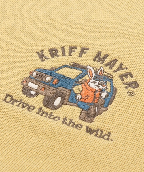 KRIFF MAYER（クリフメイヤー）の「裏起毛クルー(クリフラビット)（スウェット・メンズ・グレー/カラフル/ネイビー/チャコール/オフホワイト/イエロー・X-LARGE/LARGE/MEDIUM）」の10枚目の写真