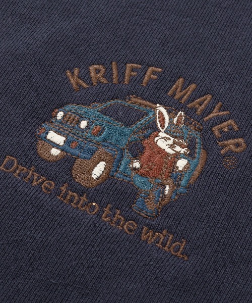 KRIFF MAYER（クリフメイヤー）の「裏起毛クルー(クリフラビット)（スウェット・メンズ・グレー/カラフル/ネイビー/チャコール/オフホワイト/イエロー・X-LARGE/LARGE/MEDIUM）」の11枚目の写真