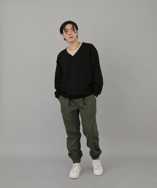 SAINTCREW(セントクルー)の「ボールドVネックスウェットシャツ BVN-801 ブラック(スウェット・レディース・その他・LARGE/MEDIUM)」の6枚目の写真