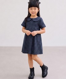 aimoha | 【aimoha KIDS】チェック柄セーラーカラーワンピース (SS)(ワンピース)