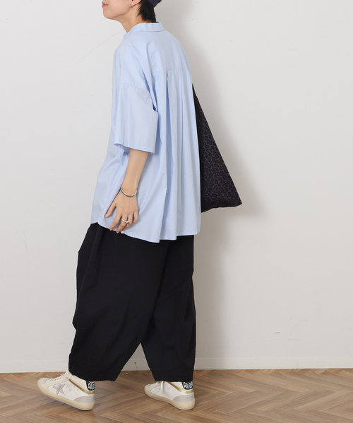 JOURNAL STANDARD LUXE（ジャーナルスタンダード　ラックス）の「CLウェザー タックワークパンツ（その他パンツ・レディース・ブラック/アイボリー・FREE）」の3枚目の写真
