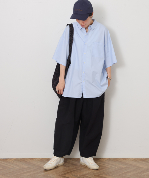 JOURNAL STANDARD LUXE（ジャーナルスタンダード　ラックス）の「CLウェザー タックワークパンツ（その他パンツ・レディース・ブラック/アイボリー・FREE）」の4枚目の写真