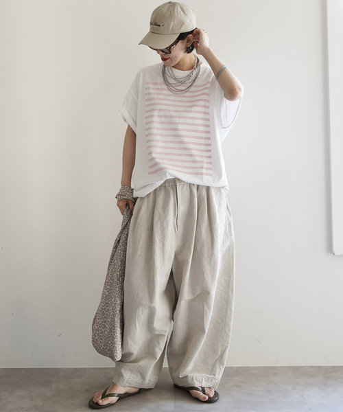 JOURNAL STANDARD LUXE（ジャーナルスタンダード　ラックス）の「CLウェザー タックワークパンツ（その他パンツ・レディース・ブラック/アイボリー・FREE）」の13枚目の写真