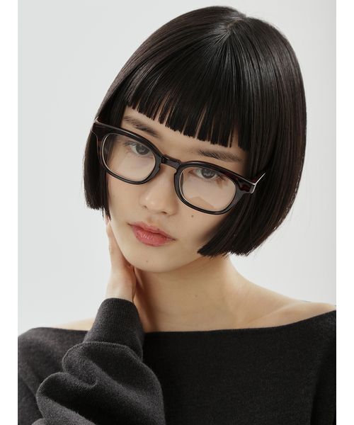 emmi(エミ)の「ワイドフレームメガネ(メガネ・レディース・ブラック/ブラウン・F)」の8枚目の写真