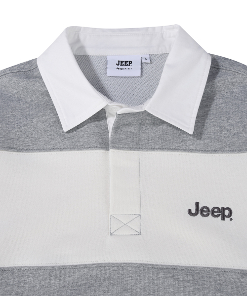 JEEP（ジープ）の「レトロ マウンテン 1941 ストライプ襟スウェット (JR5TSU825MG)（ポロシャツ・レディース・その他・SMALL/MEDIUM/LARGE/X-LARGE/2XL）」の9枚目の写真