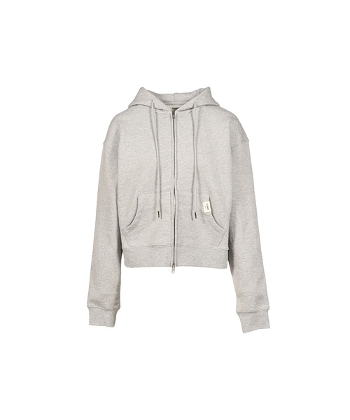 GLOWNY(グロウニ―)の「G STANDARD ZIP-UP HOODIE(パーカー・レディース・ホワイト/グレー・MEDIUM/SMALL)」の1枚目の写真