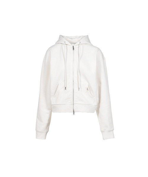 GLOWNY(グロウニ―)の「G STANDARD ZIP-UP HOODIE(パーカー・レディース・ホワイト/グレー・MEDIUM/SMALL)」の2枚目の写真