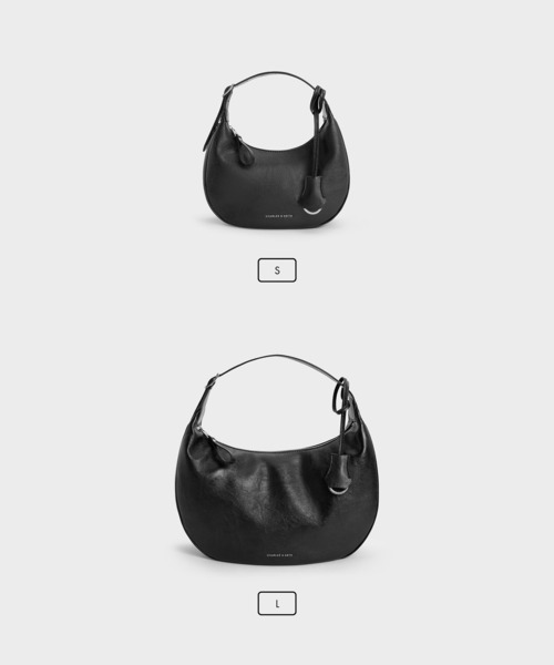 CHARLES & KEITH(チャールズ & キース)の「Vega ベガ ホーボーバッグ(ショルダーバッグ・レディース・スミクロ・S)」の6枚目の写真